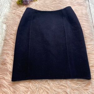 Vintage Burberry Navy Wool Pencil Skirt sz 6